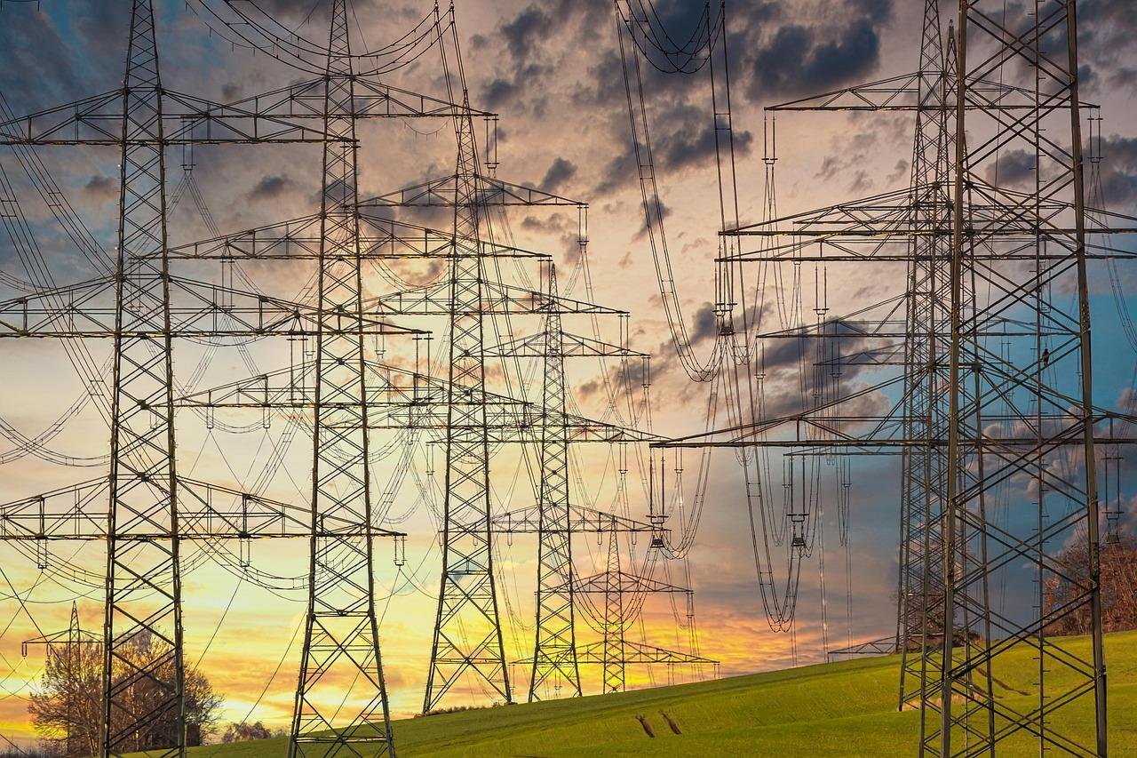 Electricity polls providing electricity in the Houston weather