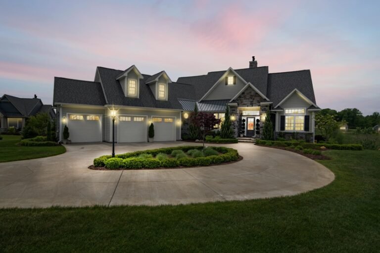 outdoor landscape lighting design layout showing zones and fixture placement in a residential yard